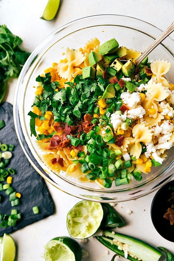 Mexican Street Corn Pasta Salad - Chelsea's Messy Apron