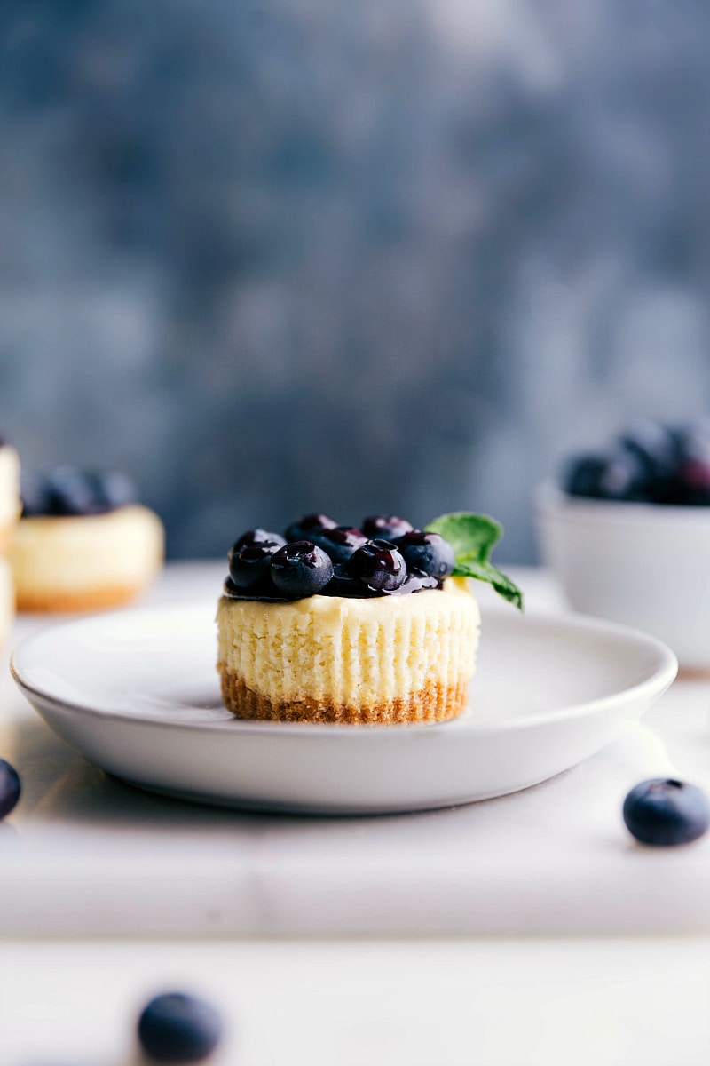 Easy Blueberry Swirl Cheesecake | MrFood.com