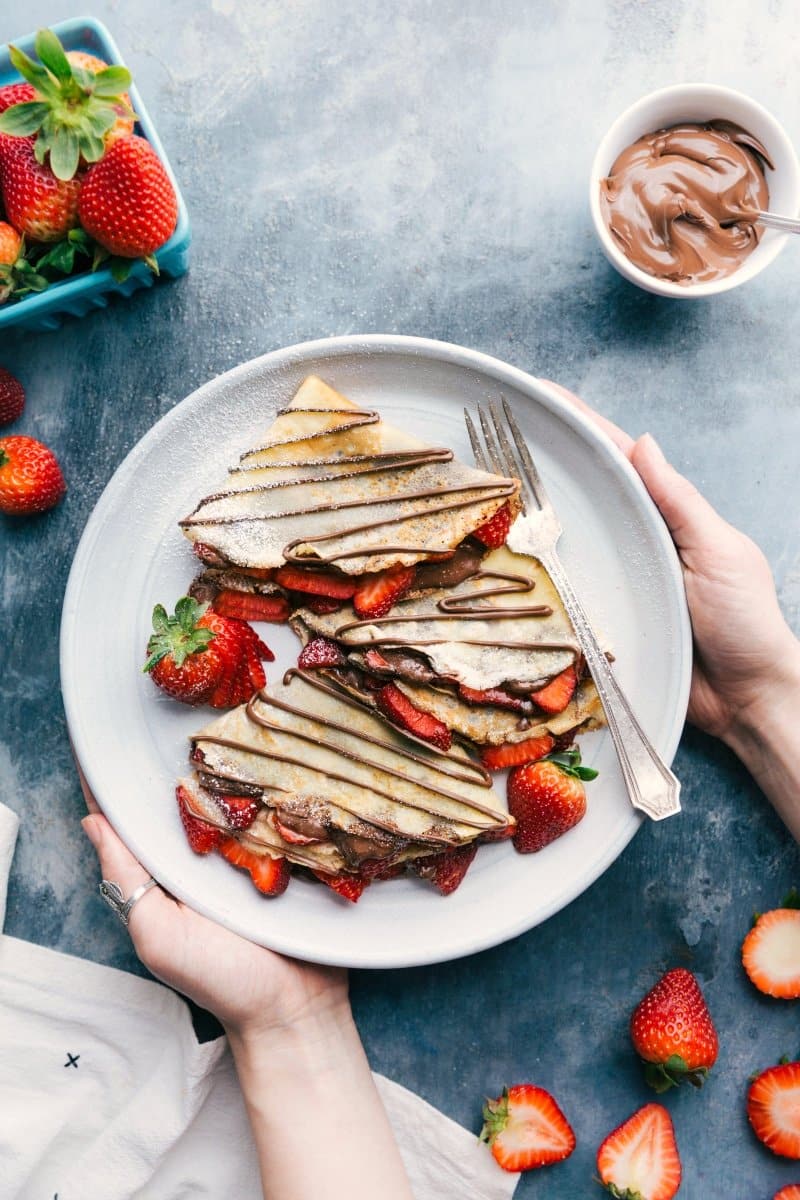 Nutella Crepes (With Strawberries!) | Chelsea's Messy Apron