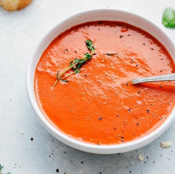 Tomato Basil Soup (With Roasted Tomatoes!) - Chelsea's Messy Apron