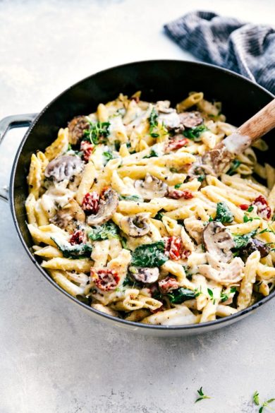 Penne Pasta with a Parmesan Cream Sauce - Chelsea's Messy Apron