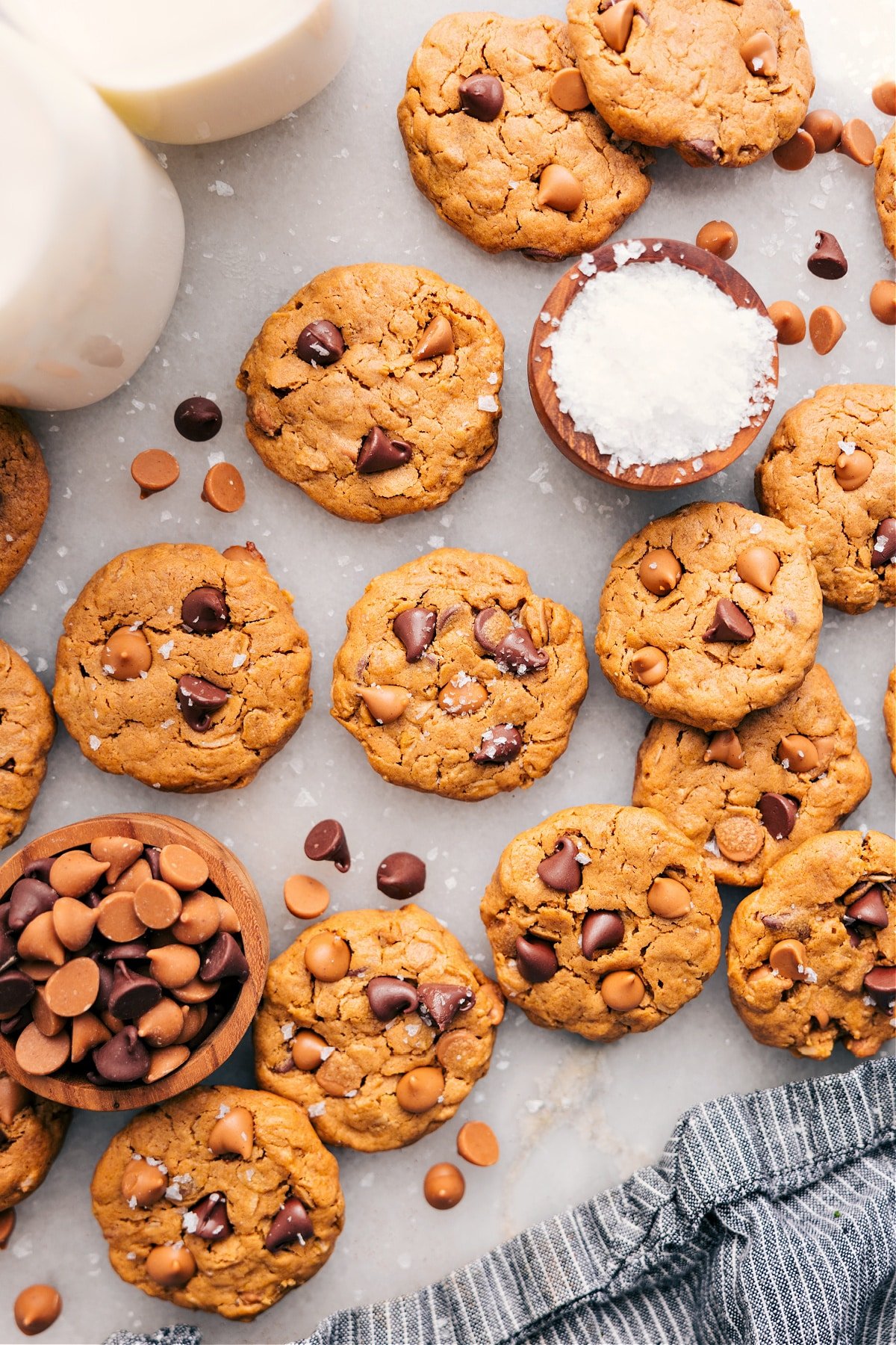 Healthy breakfast cookies spread on a tray, ready to serve and enjoy.