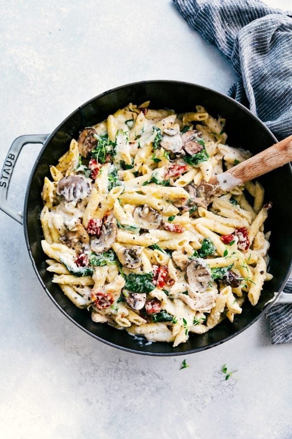 Penne Pasta with a Parmesan Cream Sauce - Chelsea's Messy Apron