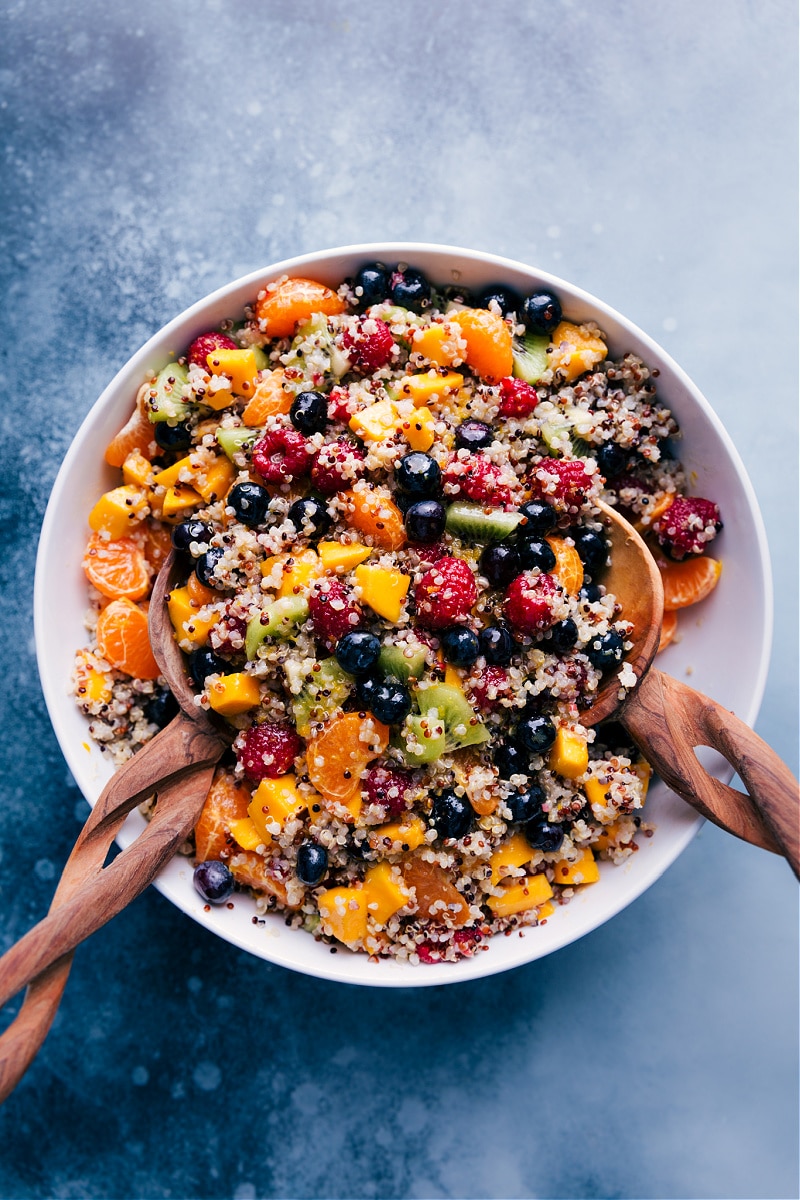 Quinoa Fruit Salad (BEST Dressing!) - Chelsea's Messy Apron