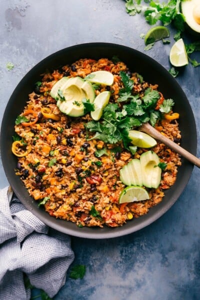 One Skillet Sweet Potato Burrito Bowl - Chelsea's Messy Apron