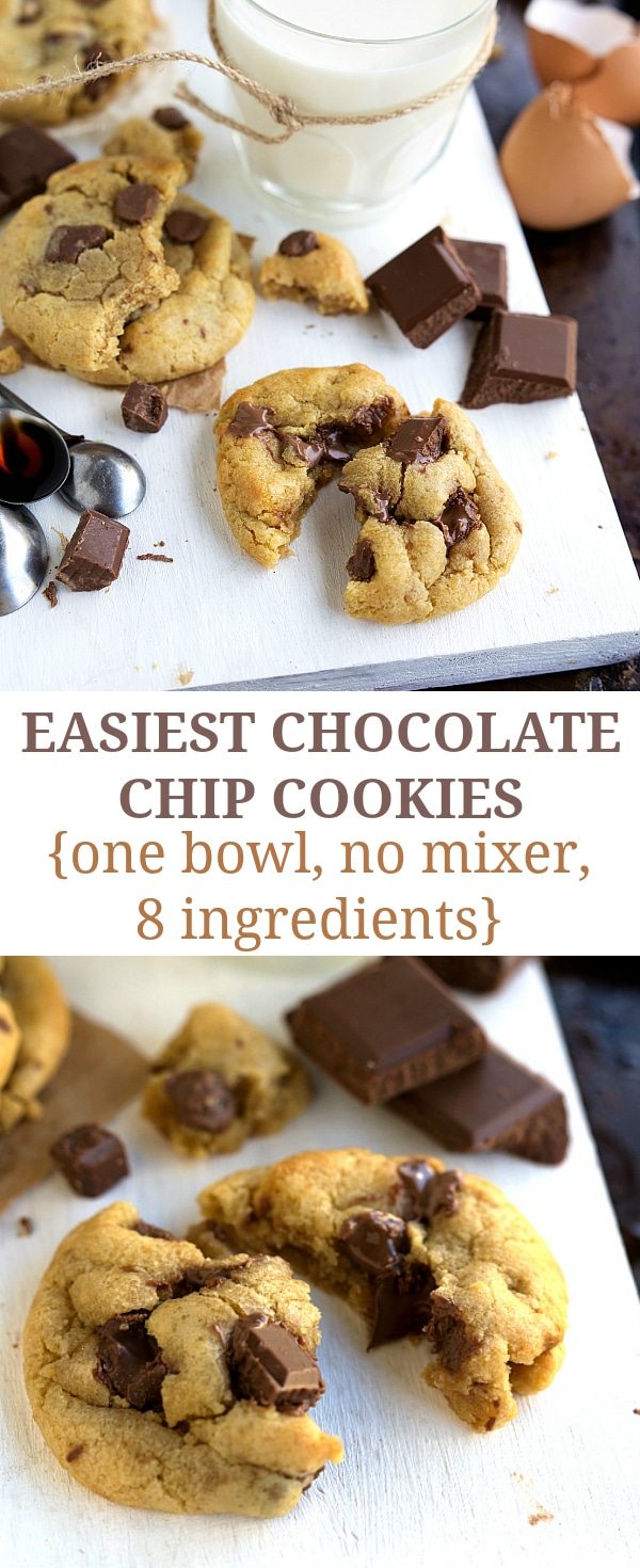 Easiest Half-Batch Chocolate Chip Cookies (One Bowl, No Mixer Required ...