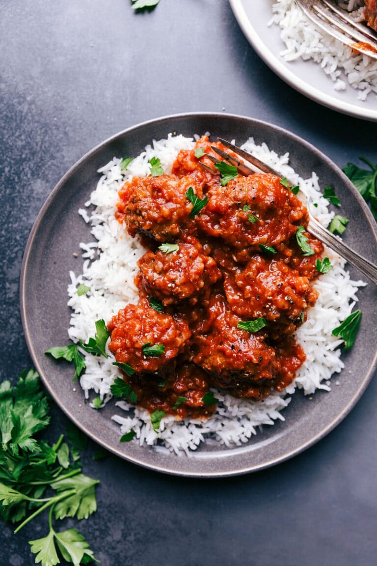 Porcupine Meatballs (In The Slow Cooker!) - Chelsea's Messy Apron