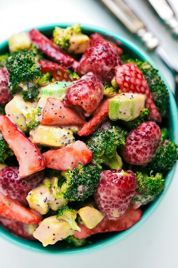 Creamy Broccoli, Avocado, and Berry Salad | Chelsea's Messy Apron
