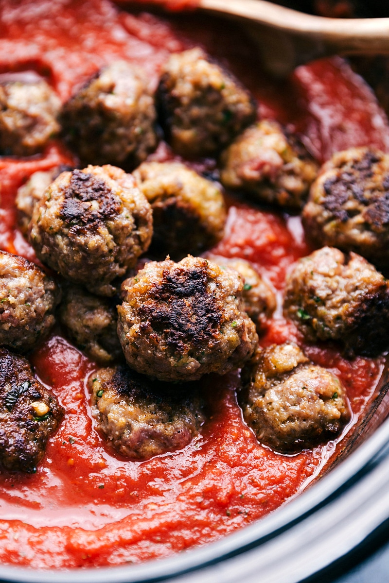 Meatball Sliders {With Crockpot Meatballs} - Chelsea's Messy Apron