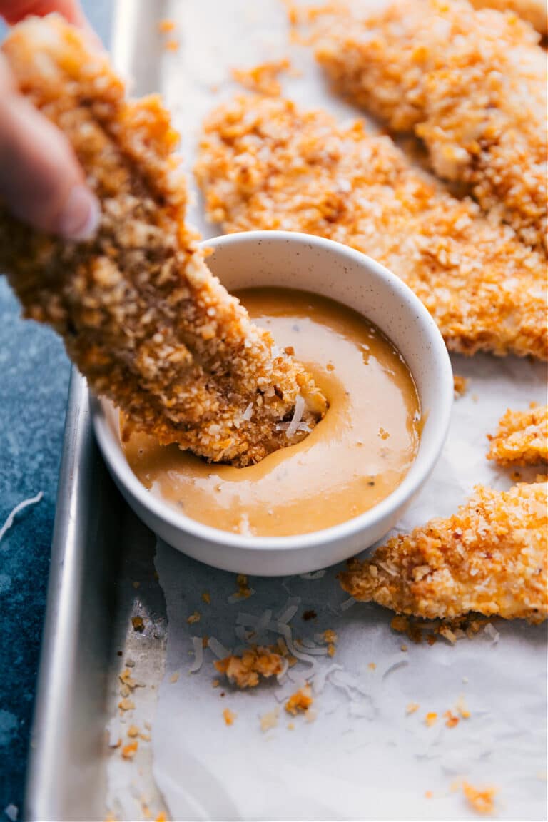 Coconut Chicken (& the BEST Dipping Sauce!) - Chelsea's Messy Apron