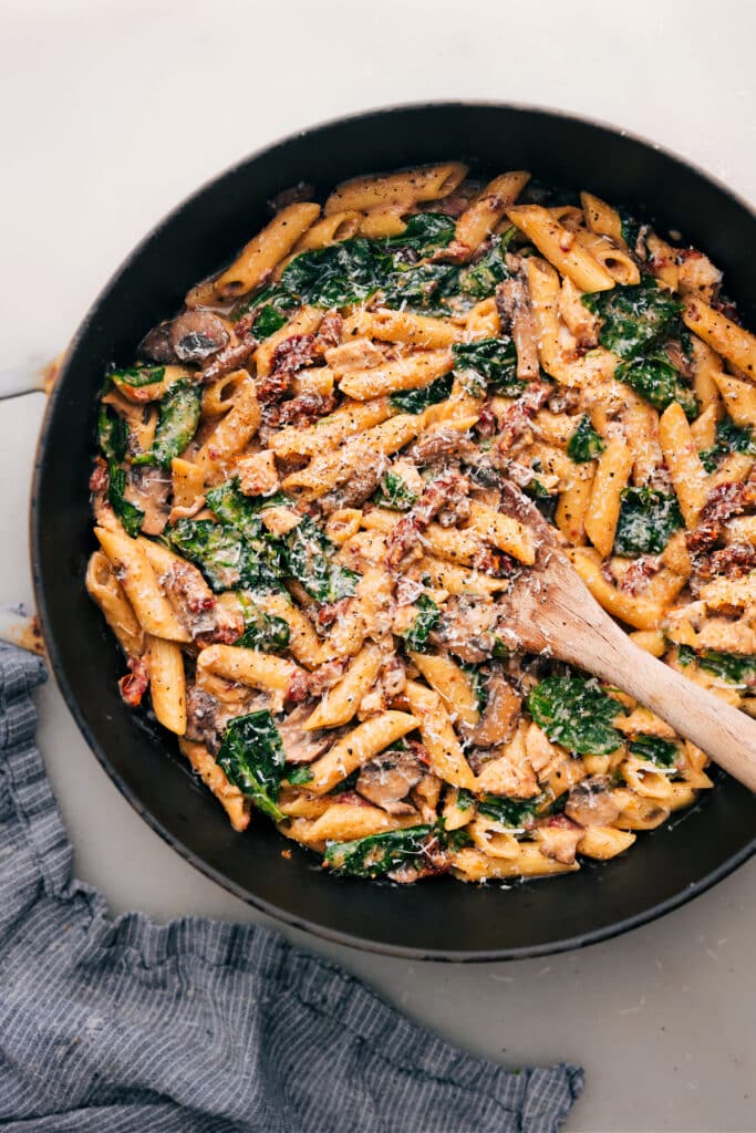 Chicken Penne Pasta with a Parmesan Cream Sauce - Chelsea's Messy Apron