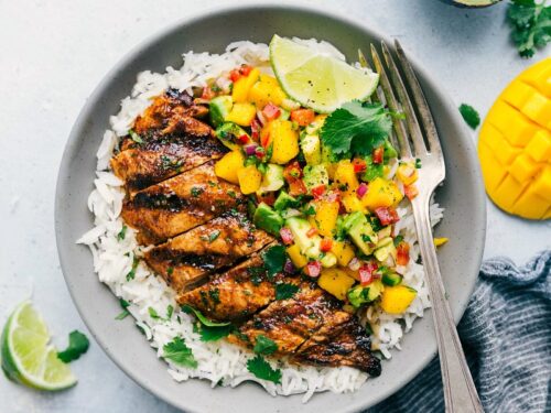 Cilantro Lime Chicken With A Mango Salsa Chelsea S Messy Apron