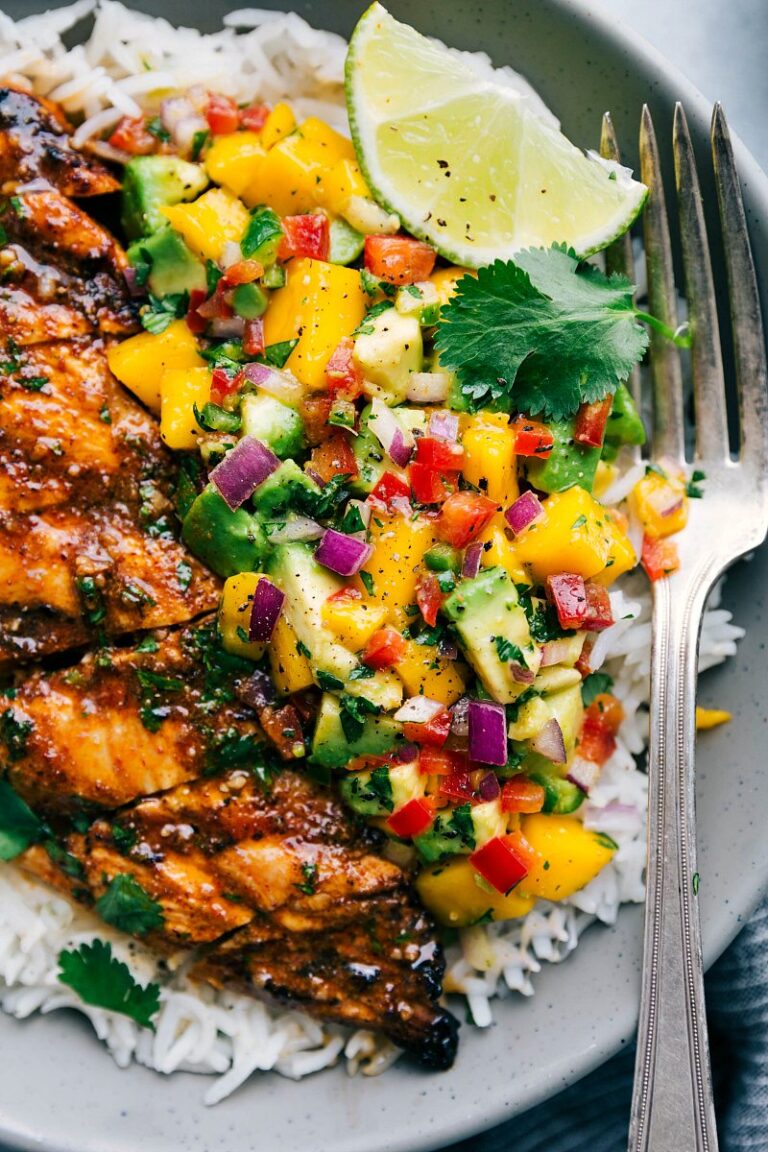 Cilantro Lime Chicken {with A Mango Salsa } Chelsea S Messy Apron