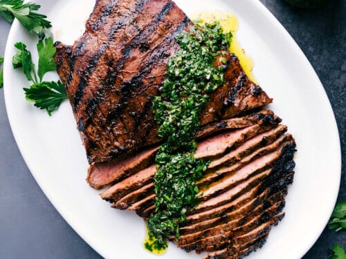 Grilled flank hotsell steak with chimichurri