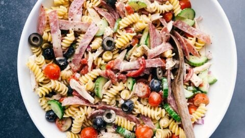 pasta salad with chicken and italian dressing