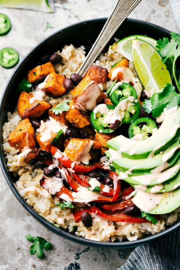 Easy Sweet Potato And Black Bean Burrito Bowls Chelsea S Messy Apron