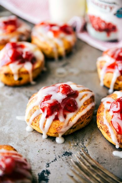 Cinnamon Roll Cherry Danish - Chelsea's Messy Apron