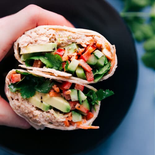 Tuna Salad Wrap (Sriracha-Lime Sauce!) - Chelsea's Messy Apron