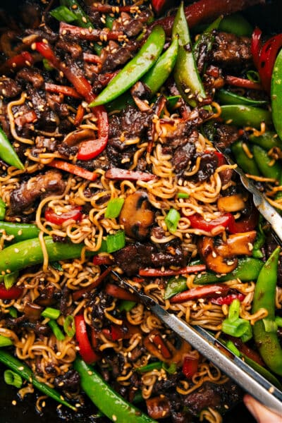 Garlic Beef and Veggie Ramen - Chelsea's Messy Apron