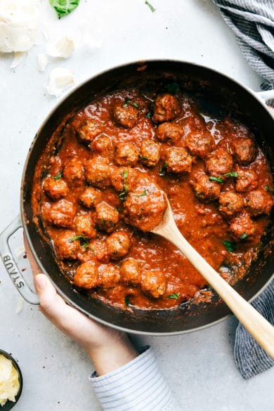 Cheese Stuffed Meatballs - Chelsea's Messy Apron