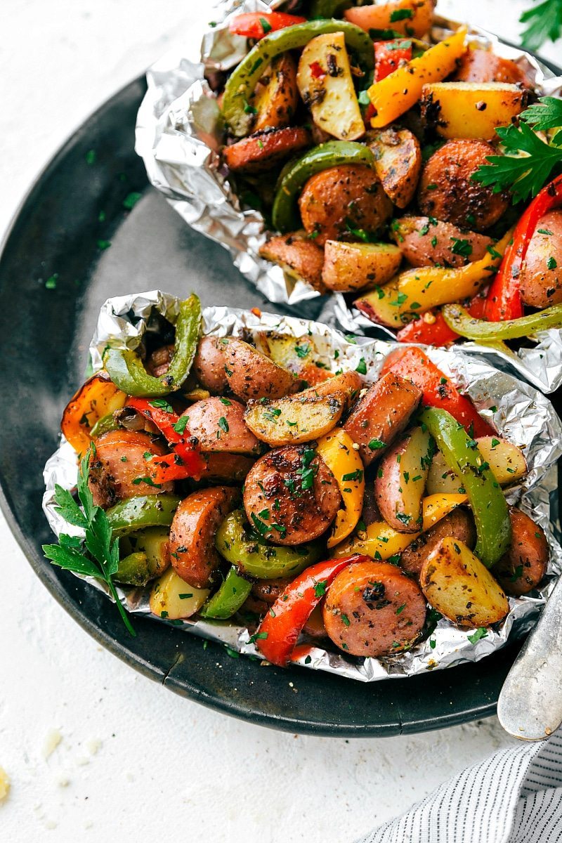 Sausage and Veggie Foil Packet