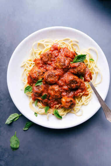 Chicken Parmesan Meatballs - Chelsea's Messy Apron