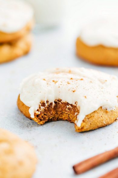 Pumpkin Cookies With Cream Cheese Frosting - Chelsea's Messy Apron