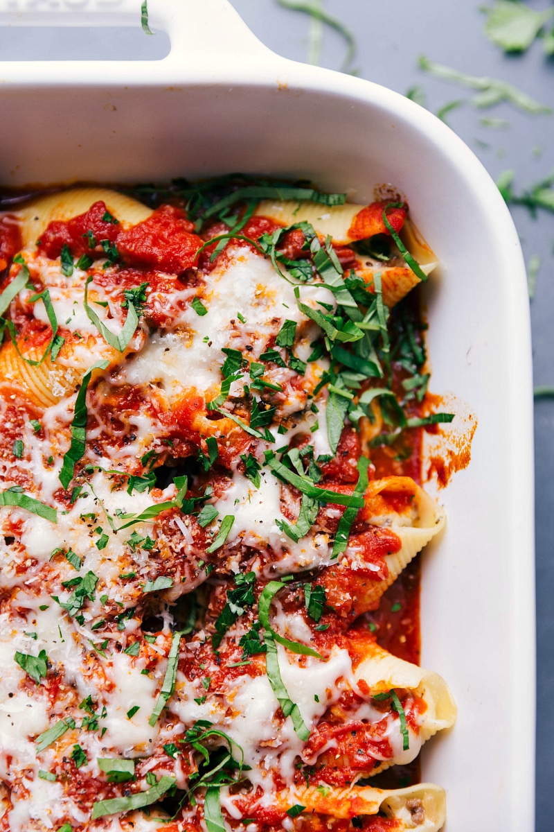 Pizza Stuffed Shells Recipe - The Girl Who Ate Everything