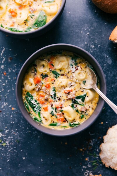 Sausage Tortellini Soup (CREAMY!) - Chelsea's Messy Apron