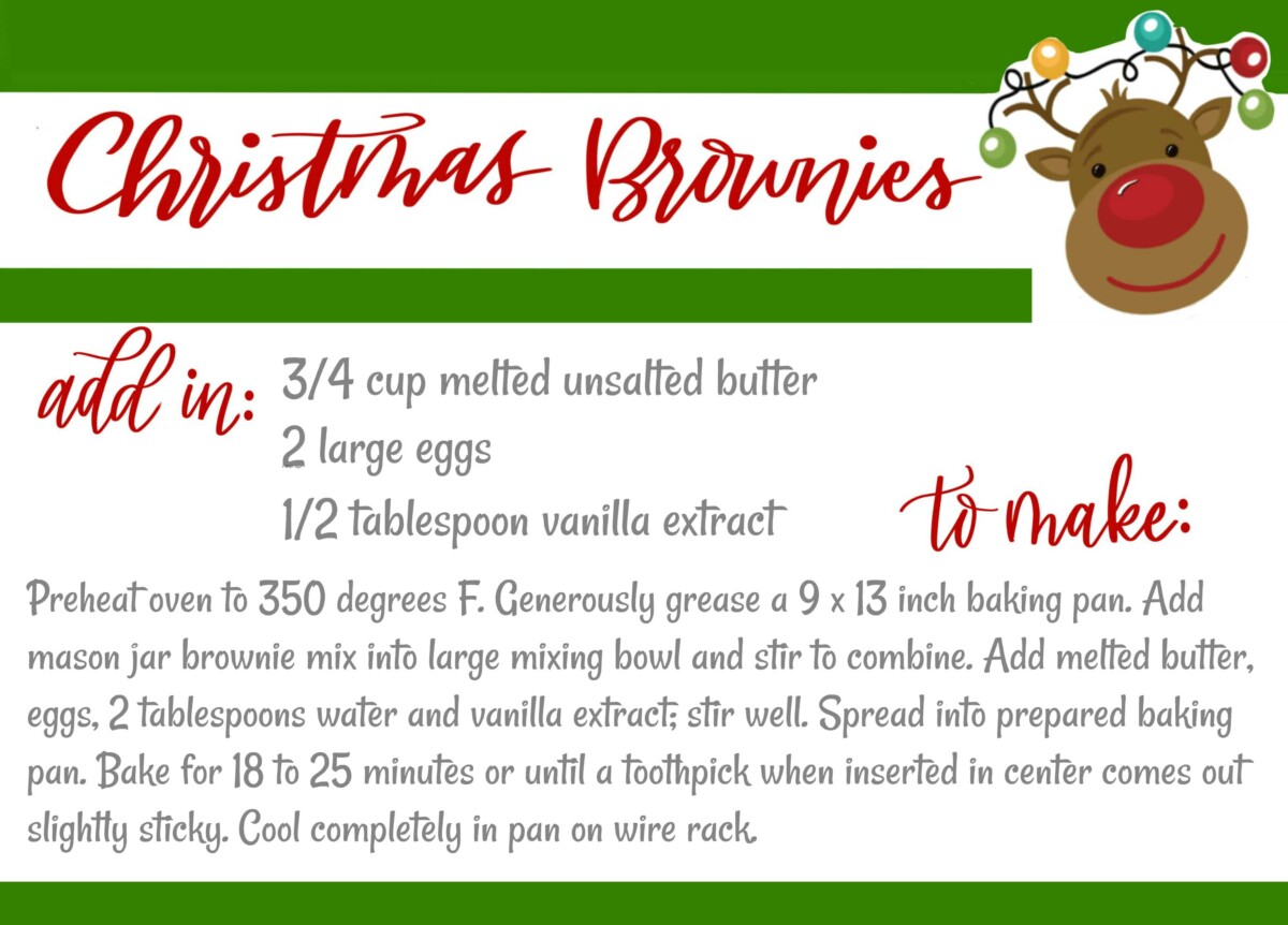 The free Christmas brownies printable.