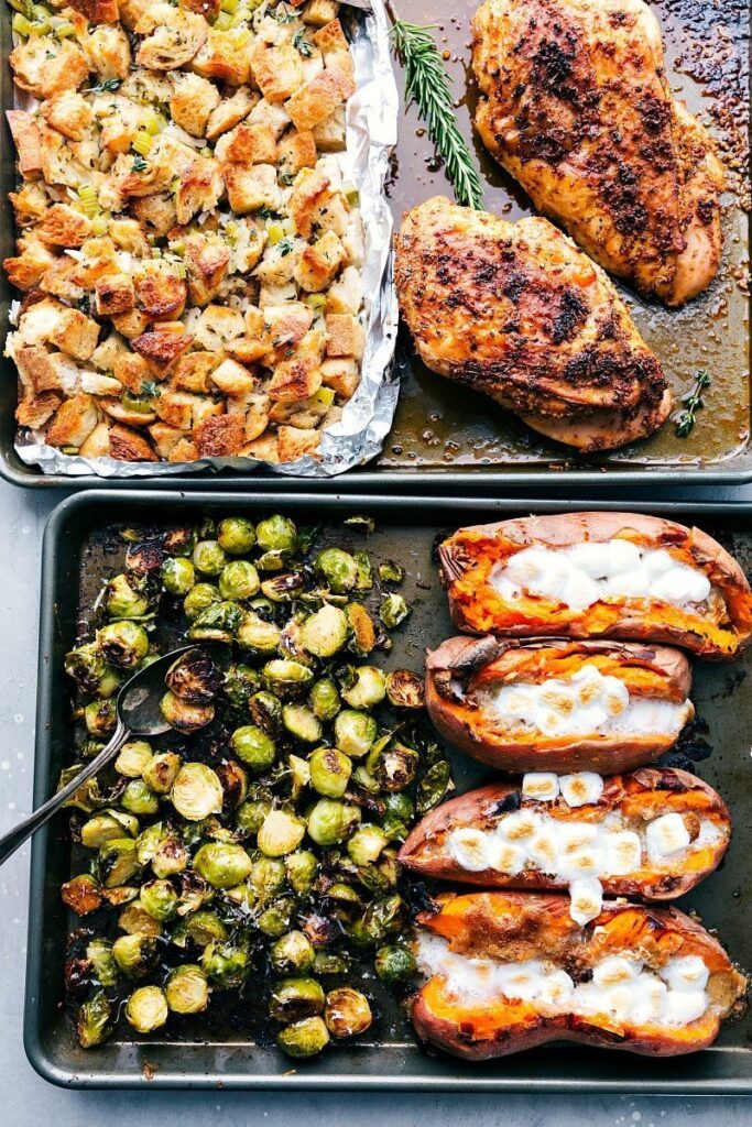 Thanksgiving Dinner on 2 Sheet Pans - Chelsea's Messy Apron