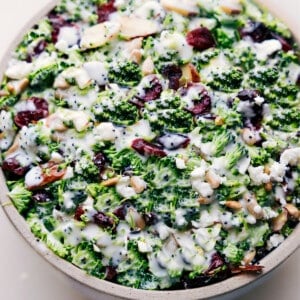 Lemon Poppy Seed Broccoli Salad in a bowl.