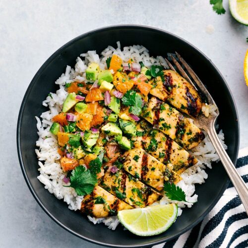 Cuban Mojo Chicken with a Citrus Avocado Salsa - Chelsea's Messy Apron