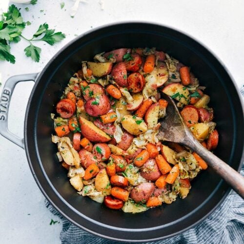 One Pot Sausage, Cabbage, and Potatoes Dinner | Chelsea's Messy Apron