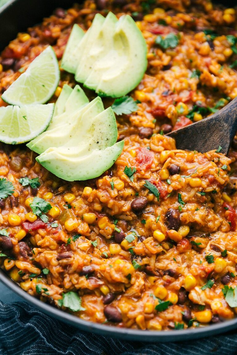 Easy ONE POT Chicken Burrito Bowls - Chelsea's Messy Apron