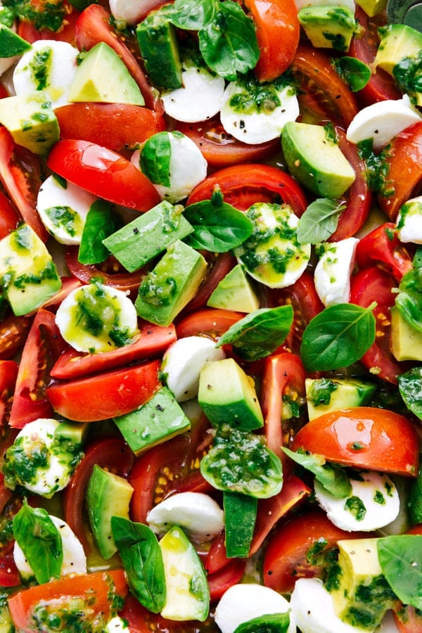 Caprese Salad With Basil Dressing (the BEST Dressing!) - Chelsea's ...