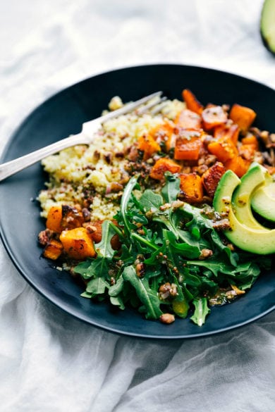 Roasted Butternut Squash Couscous Bowls - Chelsea's Messy Apron