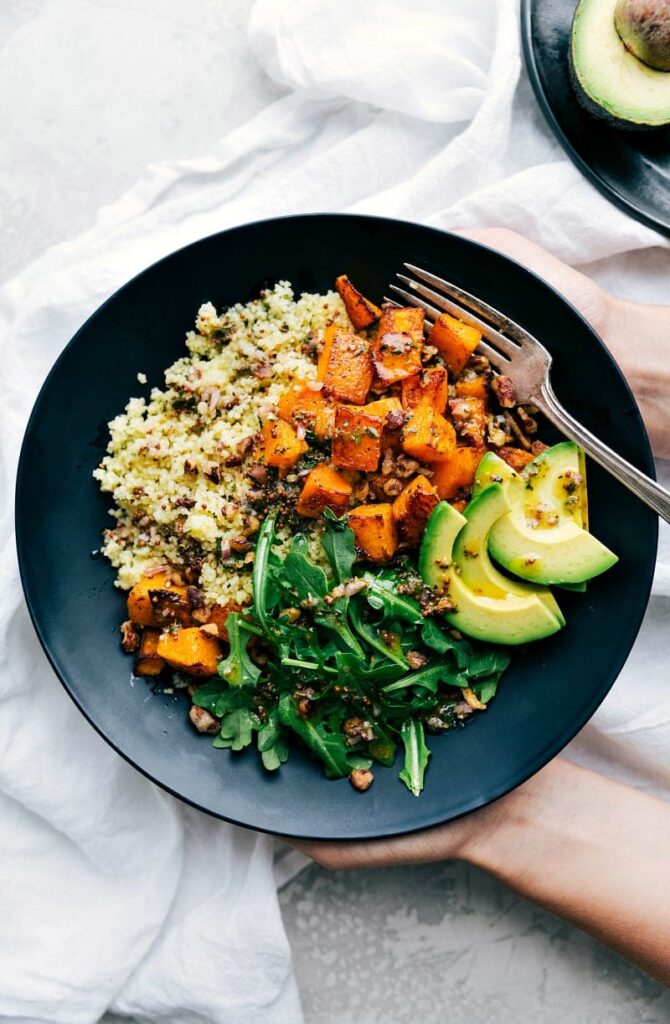 Roasted Butternut Squash Couscous Bowls - Chelsea's Messy Apron