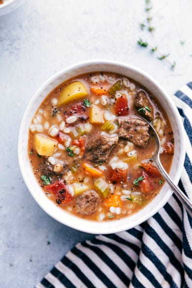 Slow Cooker Beef and Barley Soup Recipe - Chelsea's Messy Apron