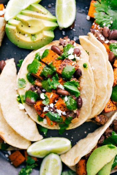 The BEST Vegetarian Tacos - Chelsea's Messy Apron