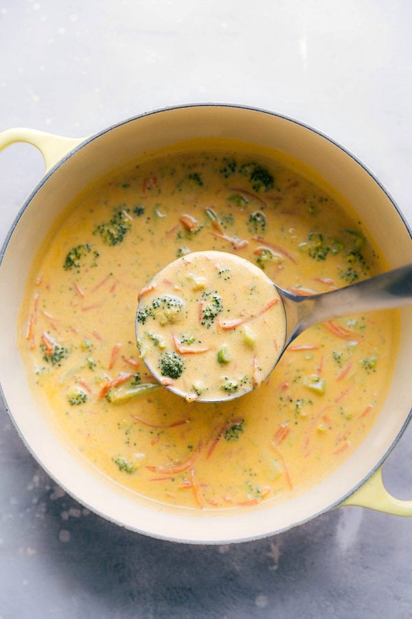 Broccoli Cheddar Soup {ONE Pot!} - Chelsea's Messy Apron