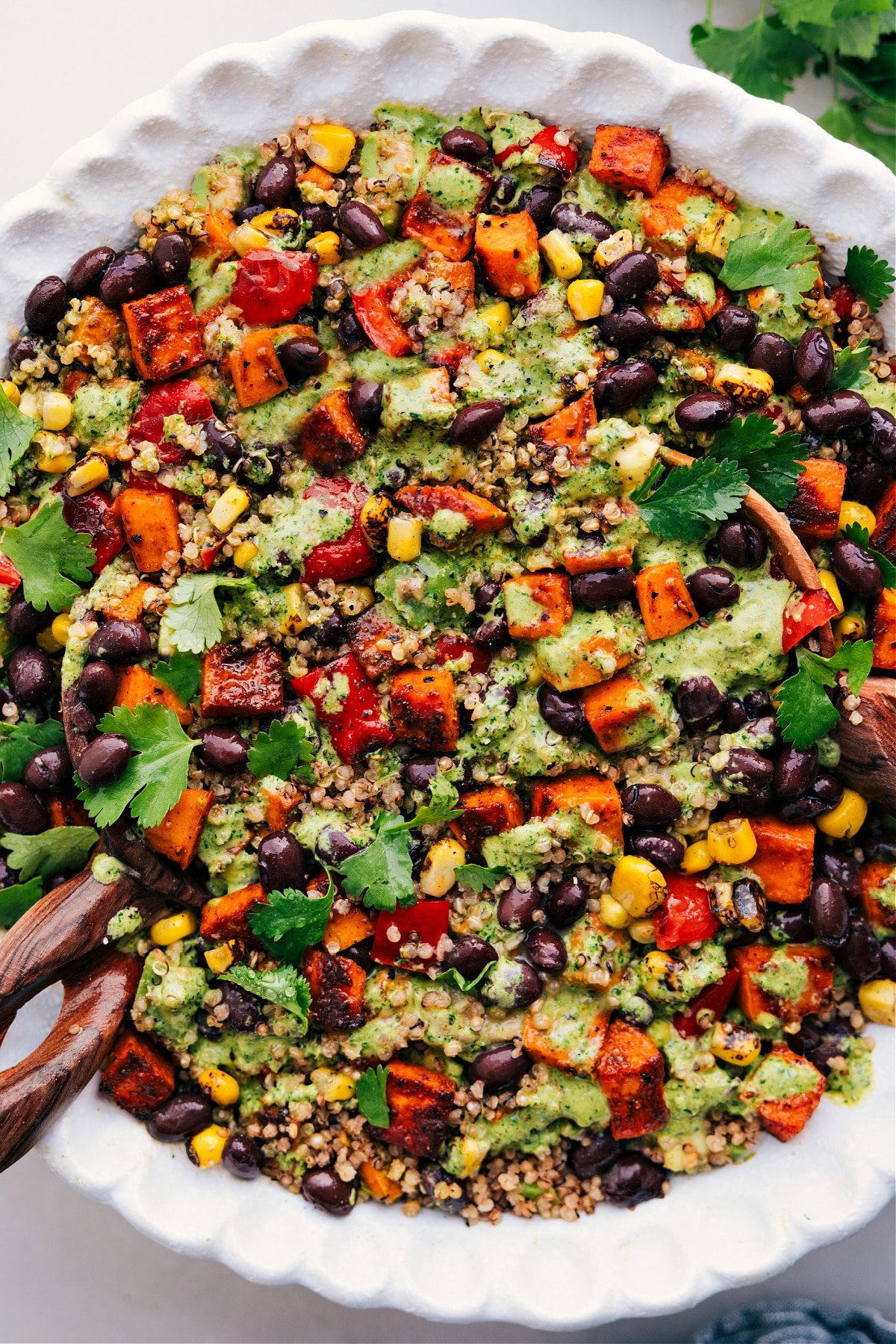 Quinoa Black Bean Salad in a bowl, ready to enjoy.