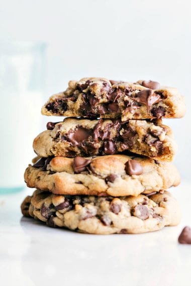 Bakery Style Chocolate Chip Cookies - Chelsea's Messy Apron