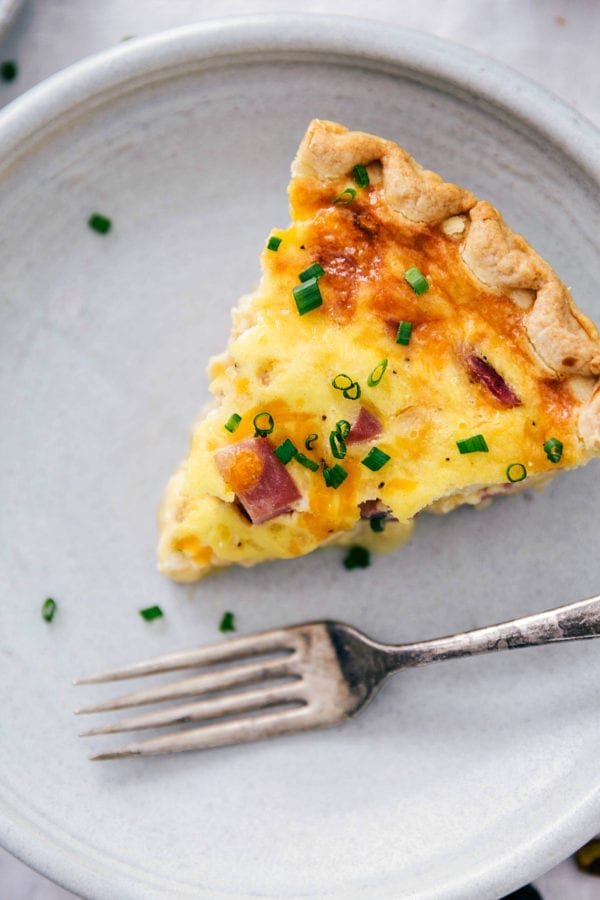 Ham And Cheese Quiche {EASIEST Quiche!} - Chelsea's Messy Apron