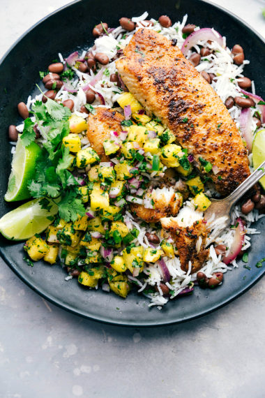 Blackened Tilapia with a Pineapple Salsa - Chelsea's Messy Apron