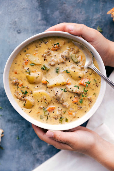 Sausage Potato Soup {cheeseburger Soup} - Chelsea's Messy Apron