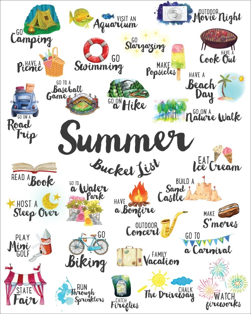 Summer bucket list 2021 for Kids/Toddlers