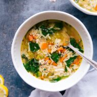 Lemon Chicken Orzo Soup - Chelsea's Messy Apron