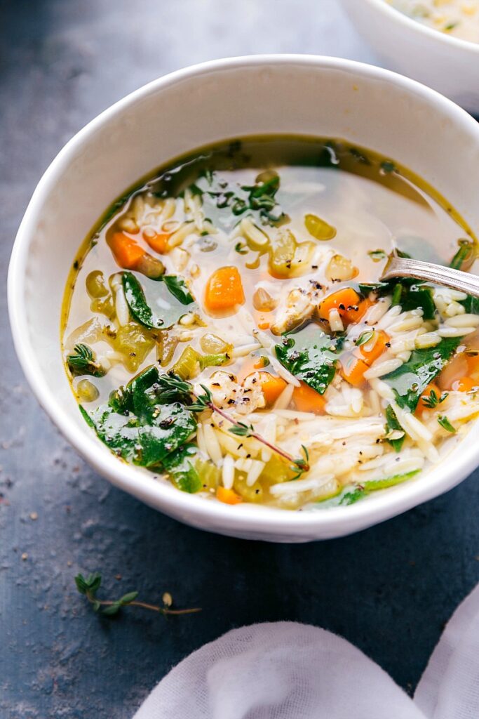 Lemon Chicken Orzo Soup - Chelsea's Messy Apron