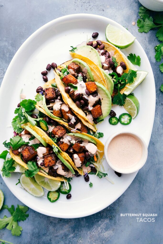 Butternut Squash Tacos {With the BEST Sauce!} - Chelsea's Messy Apron